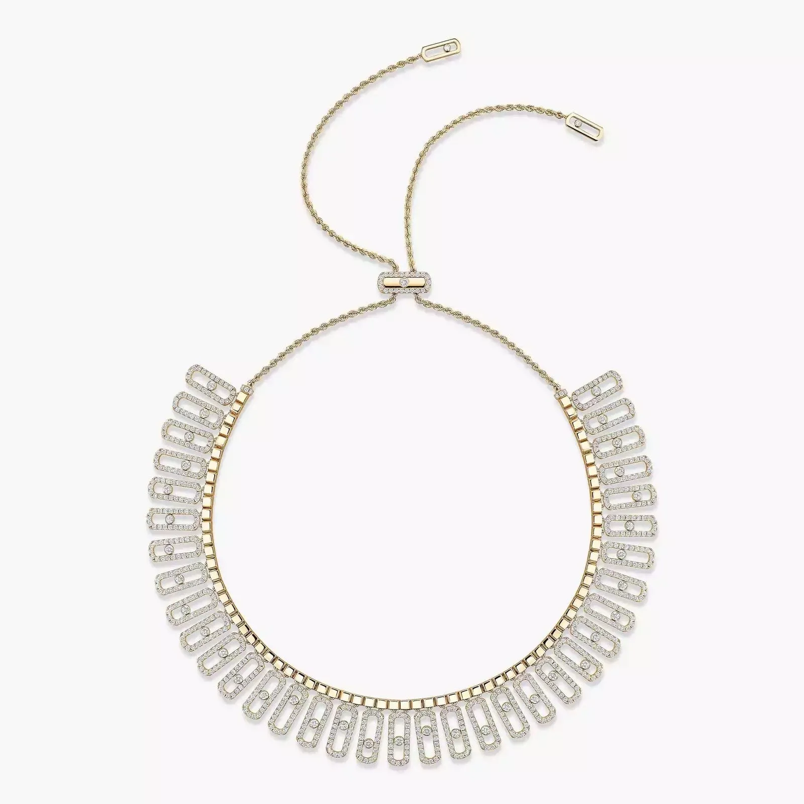 Messika Move Iconica Pavé 18ct Yellow Gold 13.60ct Diamond Necklace
