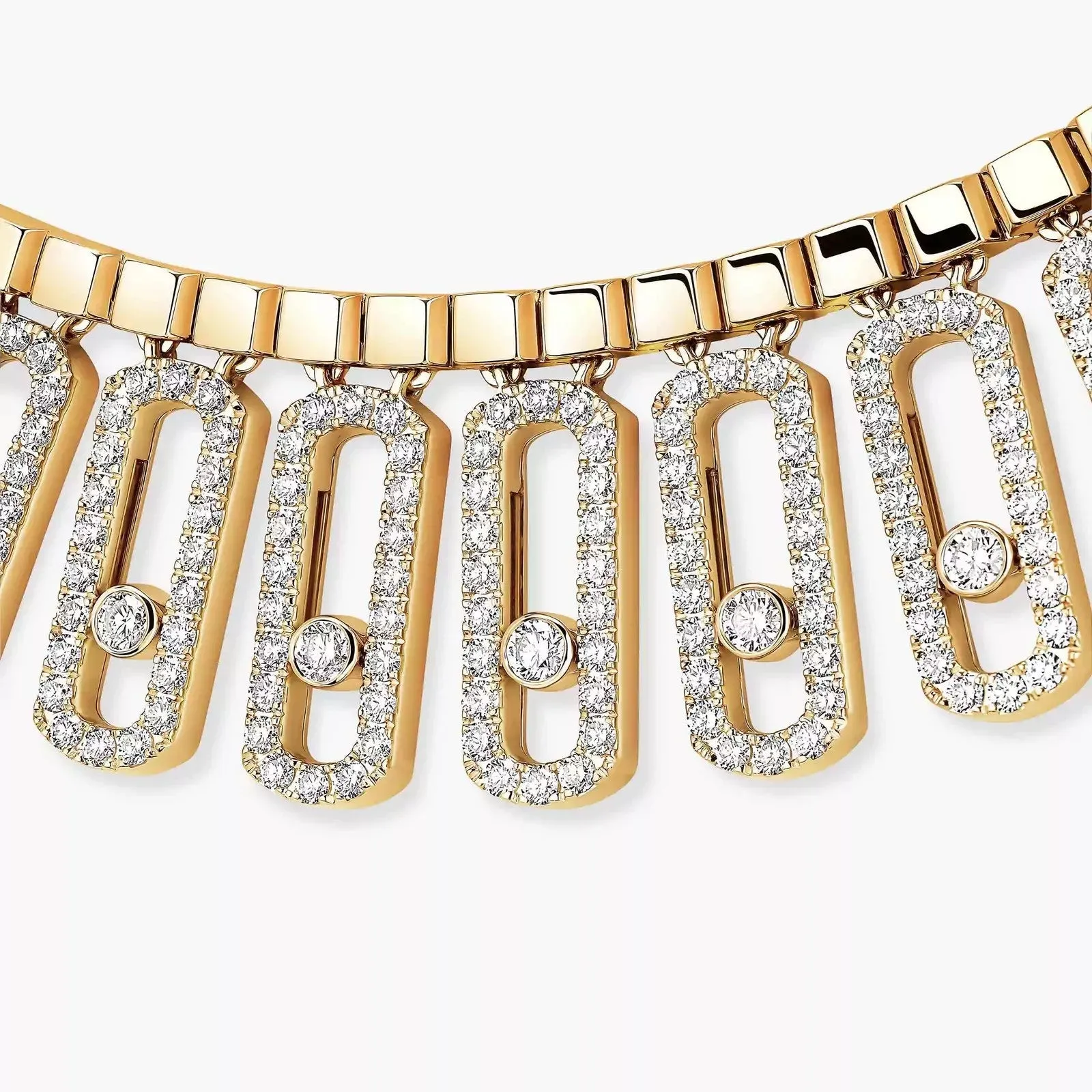 Messika Move Iconica Pavé 18ct Yellow Gold 13.60ct Diamond Necklace