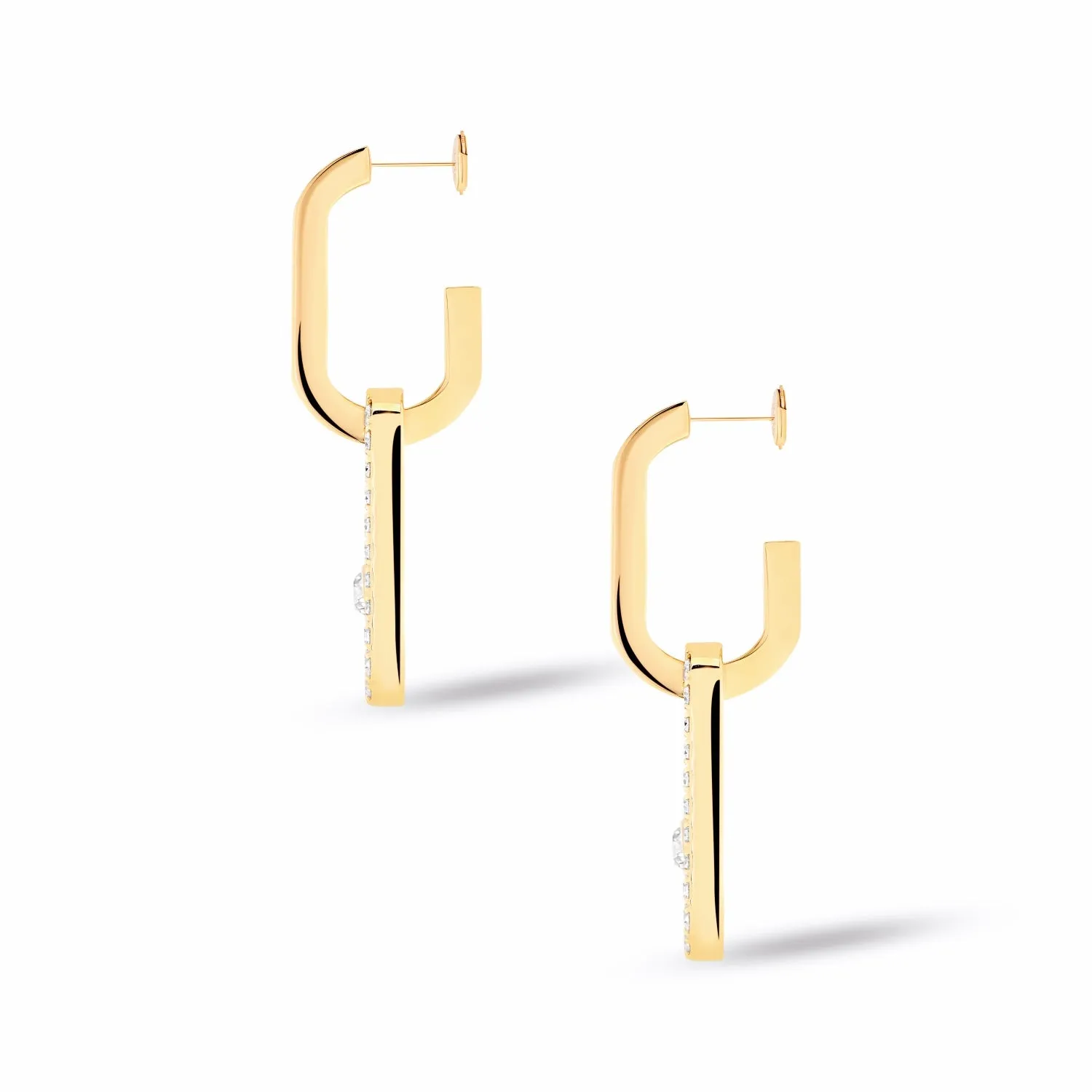 Messika Move Link 18ct Yellow Gold 0.88ct Diamond Drop Earrings