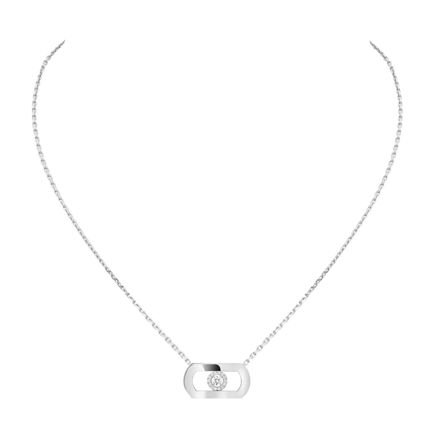 Messika So Move 18ct White Gold 0.12ct Diamond Necklace