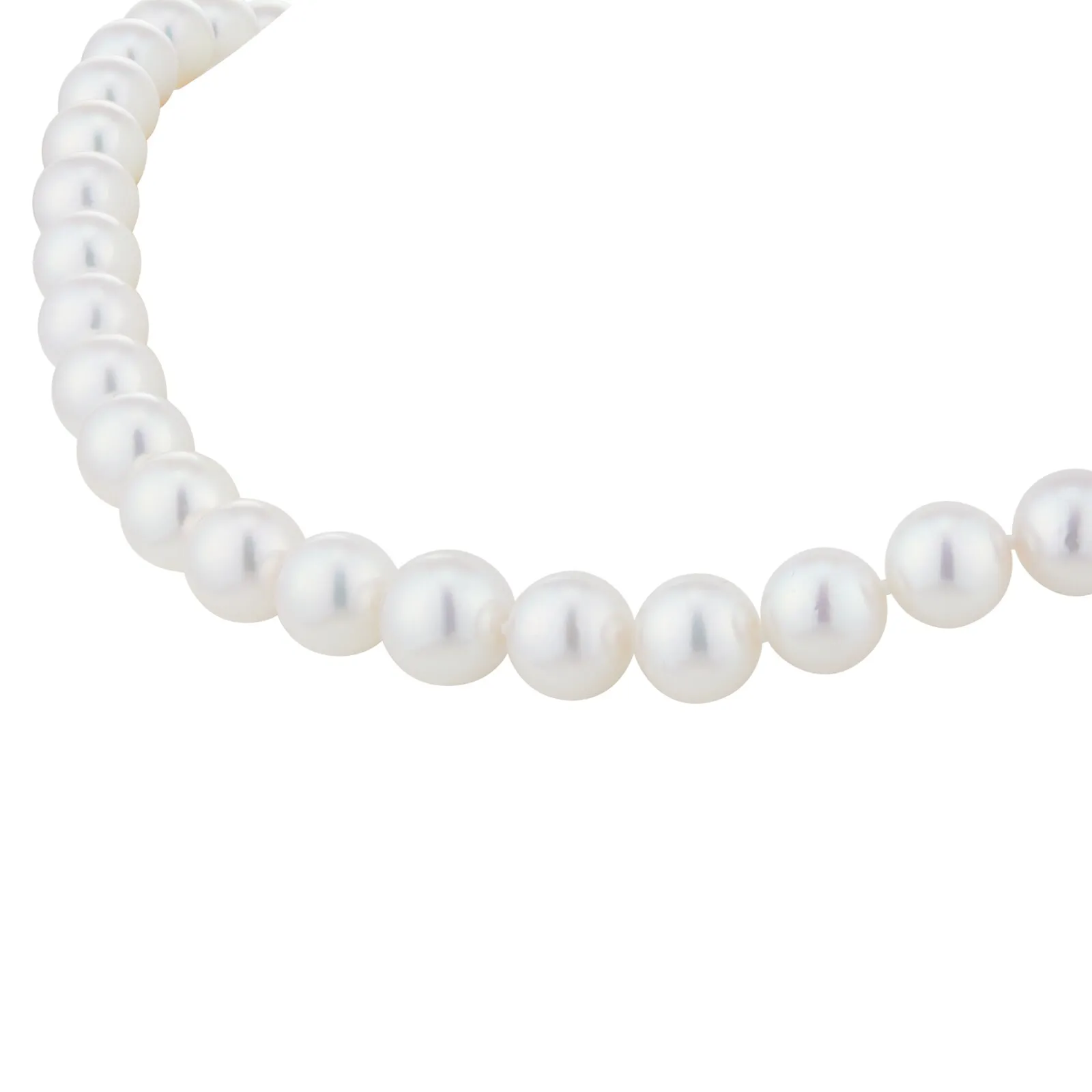 Mikimoto 18ct White Gold A1 9.0x7.0mm Pearl Graduated Necklace