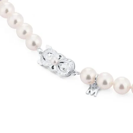 Mikimoto 18ct White Gold A1 9.0x7.0mm Pearl Graduated Necklace