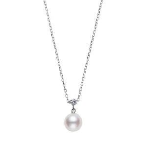 Mikimoto 18ct White Gold Akoya Pearl  and Diamond Classic Necklace