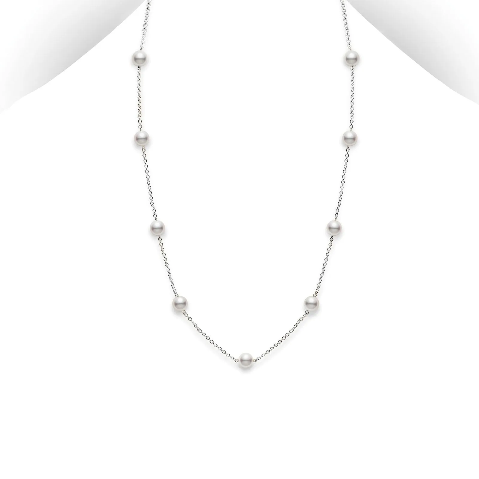 Mikimoto 18ct White Gold Akoya Pearl Necklace