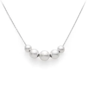 Mikimoto 18ct White Gold Akoya Pearl Pearls in Motion 45cm Necklace