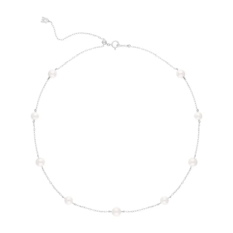 Mikimoto 18ct White Gold White Akoya Pearl Necklace