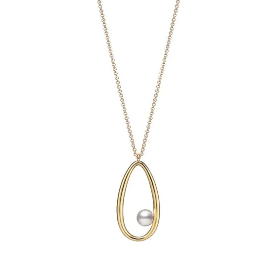 Mikimoto 18ct Yellow Gold Akoya Moon Dew 60cm Necklace