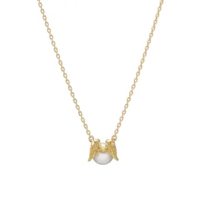 Mikimoto 18ct Yellow Gold Akoya Pearl Angel Wings Necklace