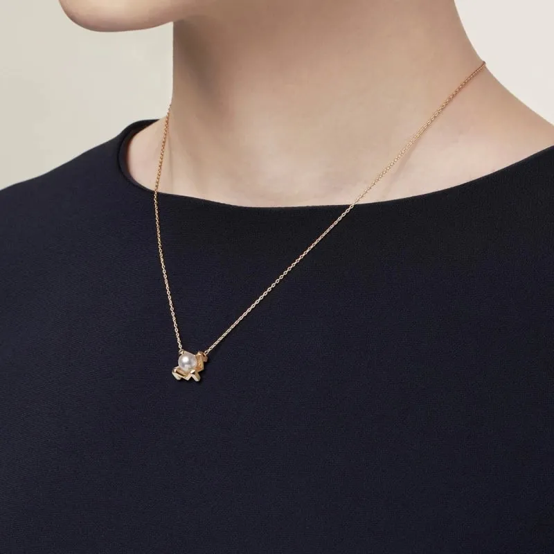 Mikimoto 18ct Yellow Gold Akoya Pearl m Collection 43cm Necklace