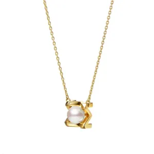 Mikimoto 18ct Yellow Gold Akoya Pearl m Collection 43cm Necklace