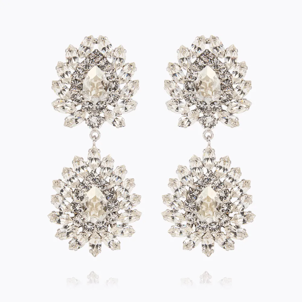 Milano Earrings / Crystal / Silvershade Caroline Svedbom