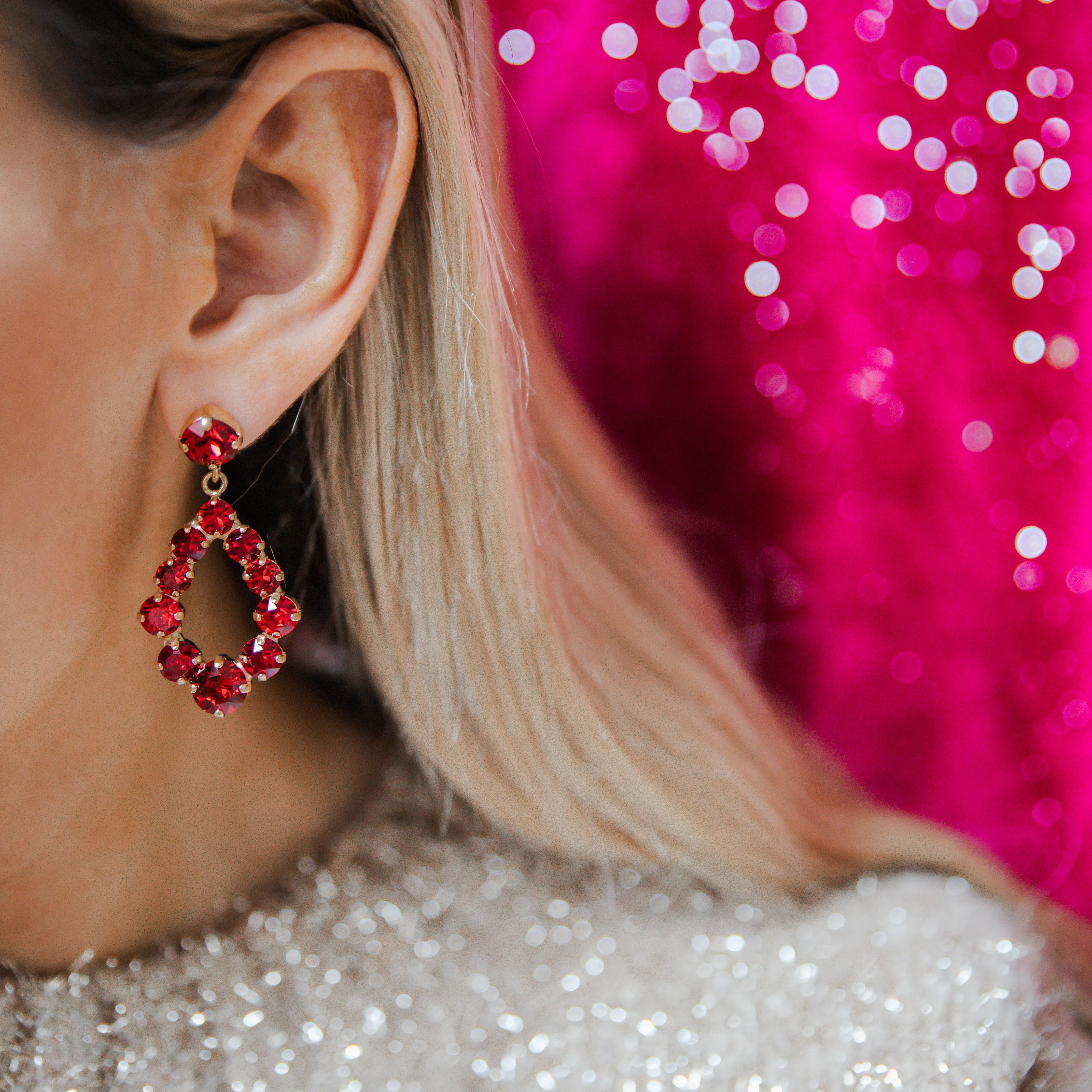 Mini Delia Earrings / Red Combo Caroline Svedbom