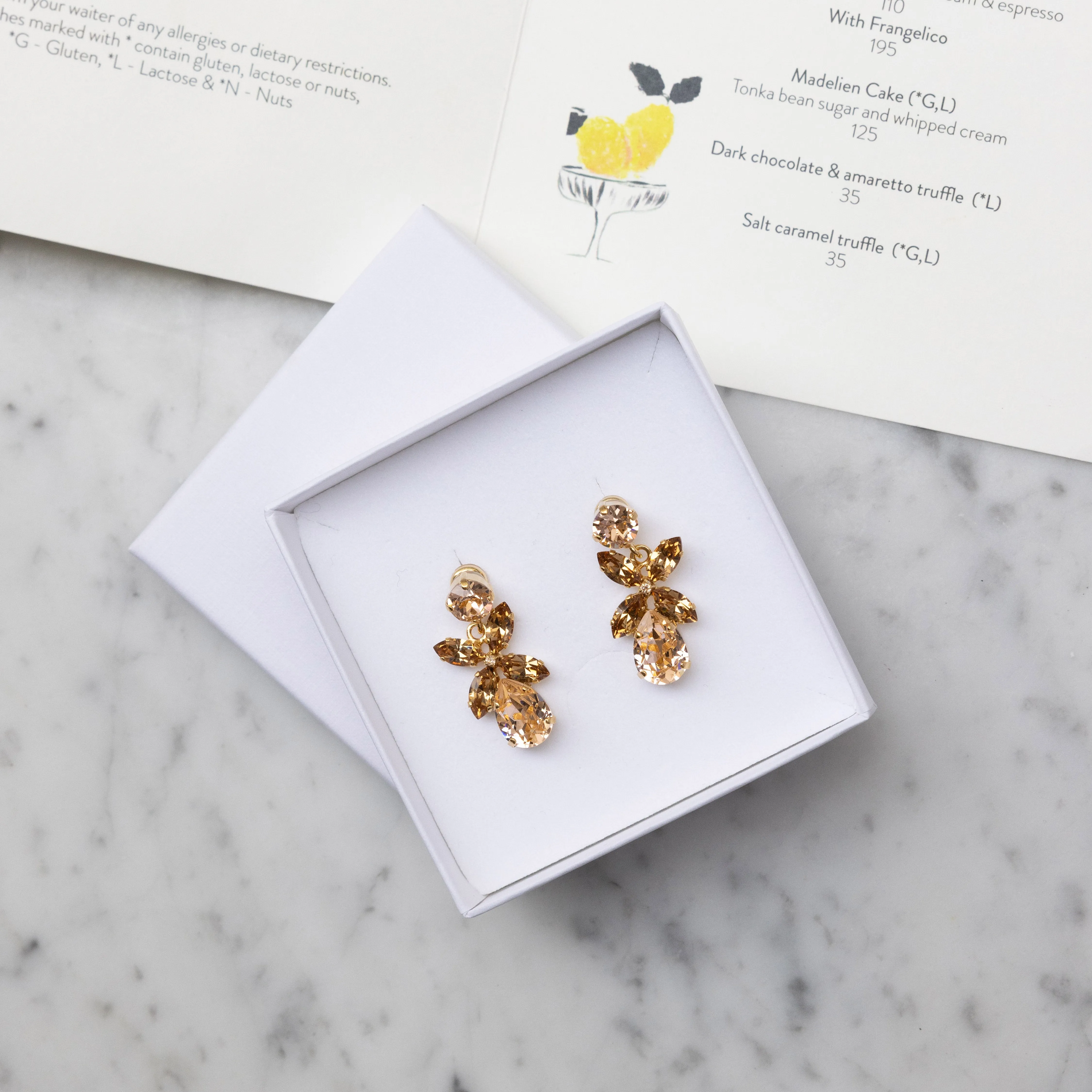 Mini Dione Earrings / Topaz Combo Caroline Svedbom