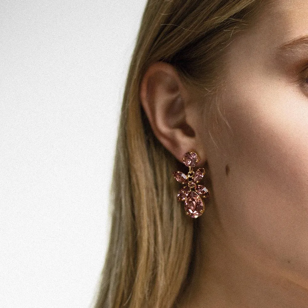 Mini Dione Earrings / Vintage Rose Caroline Svedbom