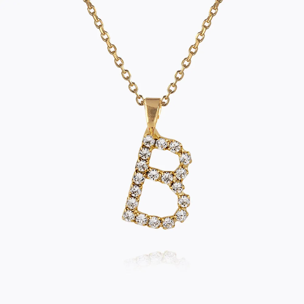 Mini Letter Necklace B / Crystal Caroline Svedbom