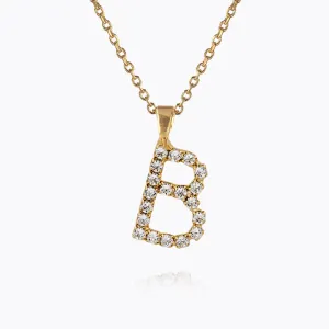 Mini Letter Necklace B / Crystal Caroline Svedbom