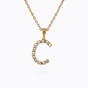 Mini Letter Necklace C / Crystal Caroline Svedbom