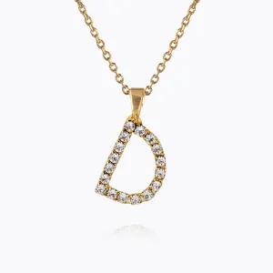 Mini Letter Necklace D / Crystal Caroline Svedbom