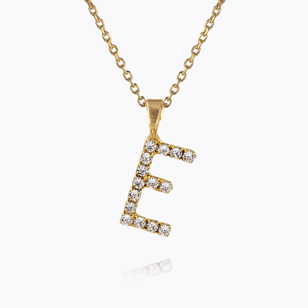 Mini Letter Necklace E / Crystal Caroline Svedbom