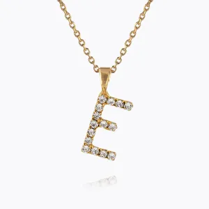 Mini Letter Necklace E / Crystal Caroline Svedbom