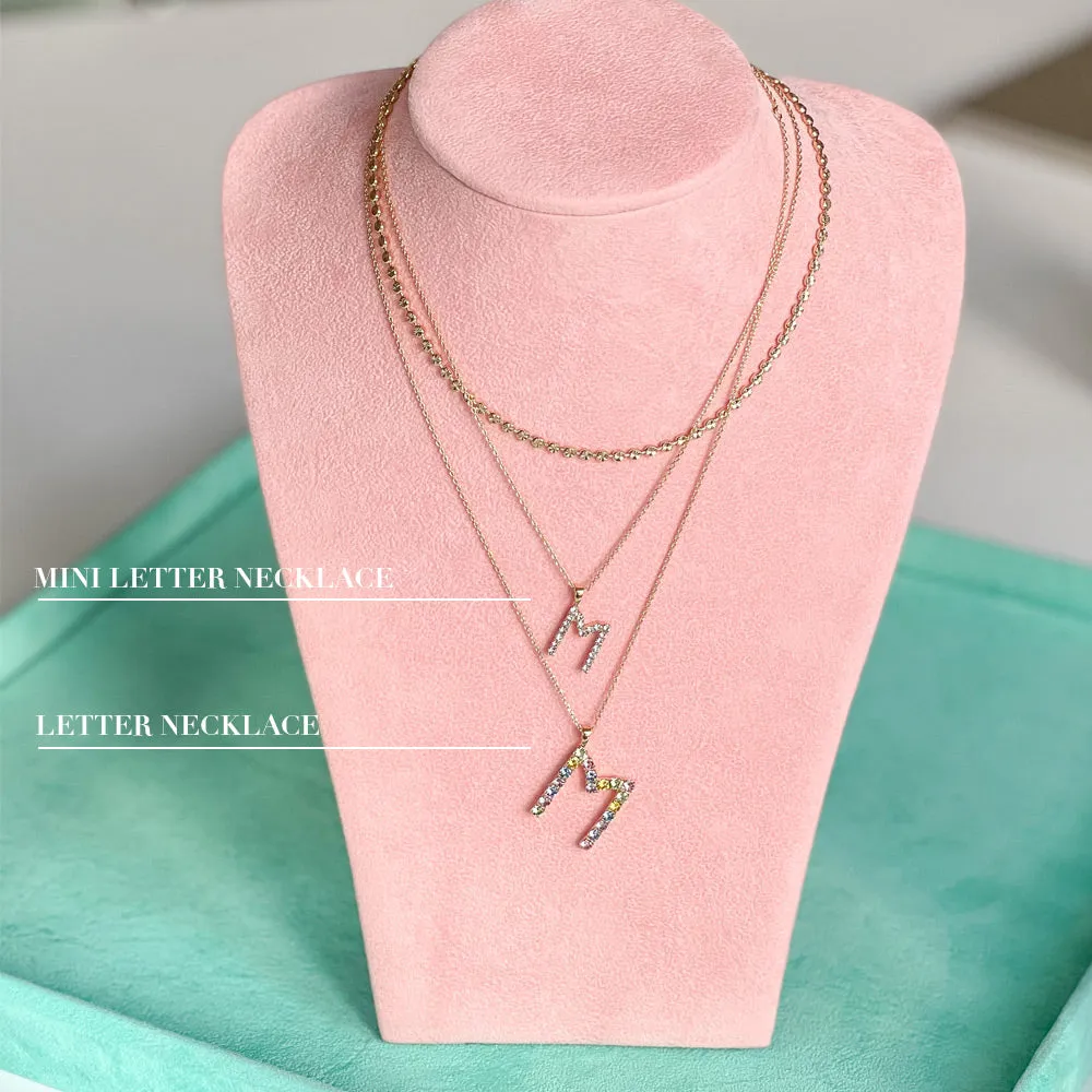 Mini Letter Necklace G / Crystal Caroline Svedbom