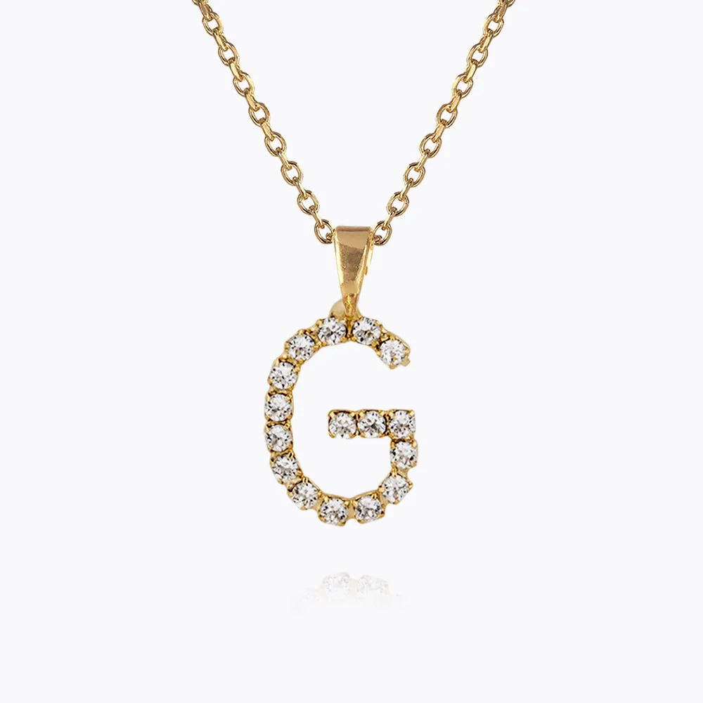 Mini Letter Necklace G / Crystal Caroline Svedbom
