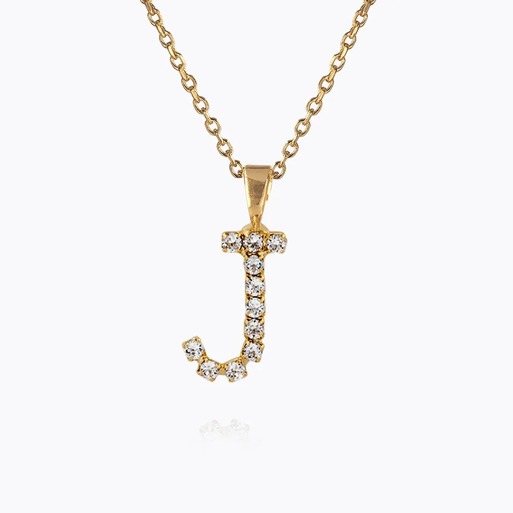 Mini Letter Necklace J / Crystal Caroline Svedbom