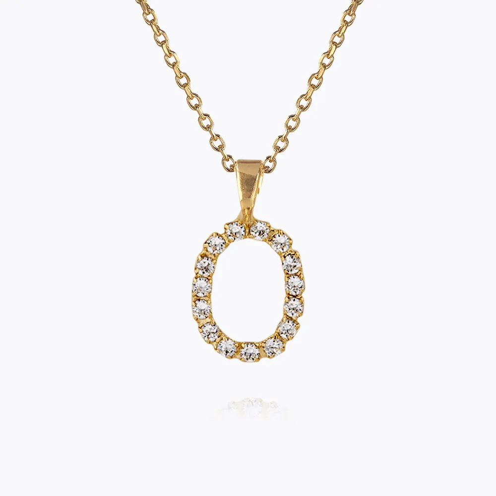 Mini Letter Necklace O / Crystal Caroline Svedbom