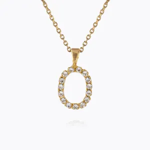 Mini Letter Necklace O / Crystal Caroline Svedbom