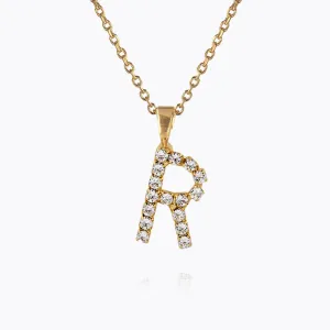 Mini Letter Necklace R / Crystal Caroline Svedbom