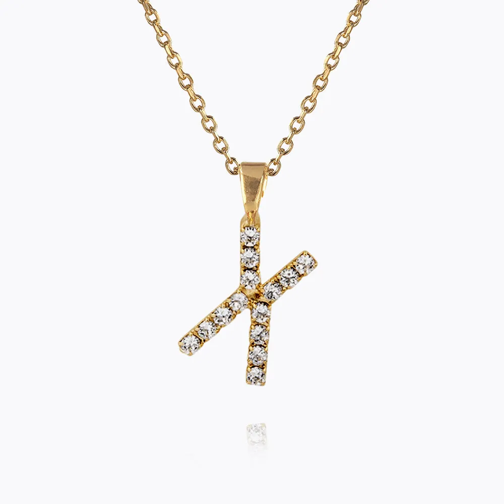 Mini Letter Necklace X / Crystal Caroline Svedbom