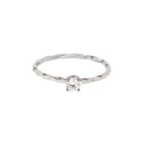 Miss Martha 14K White Gold Ring w. Diamond