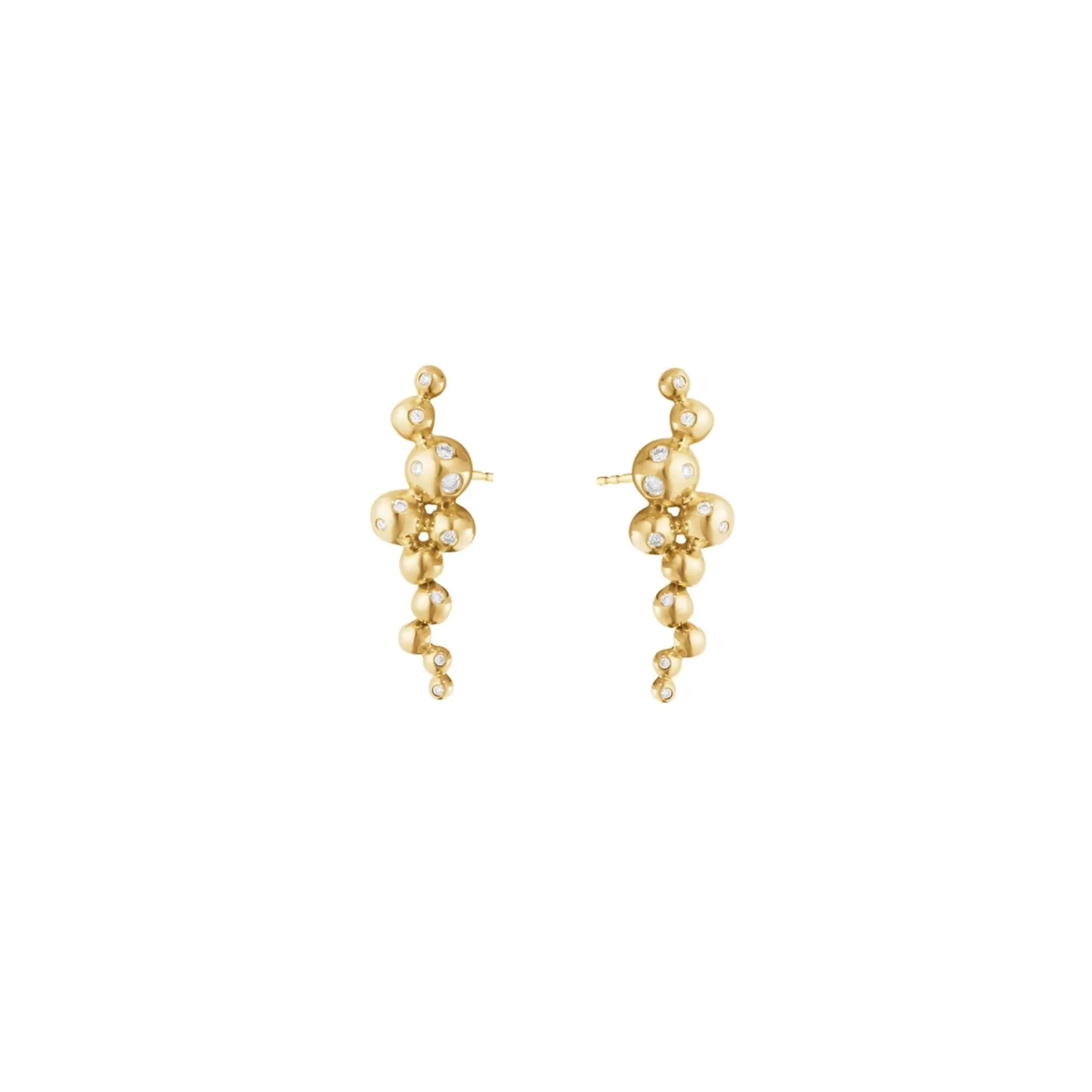 Moonlight Grapes small 18K Gold Earrings w. Diamonds