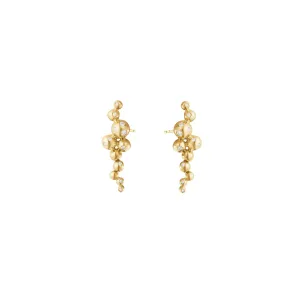 Moonlight Grapes small 18K Gold Earrings w. Diamonds