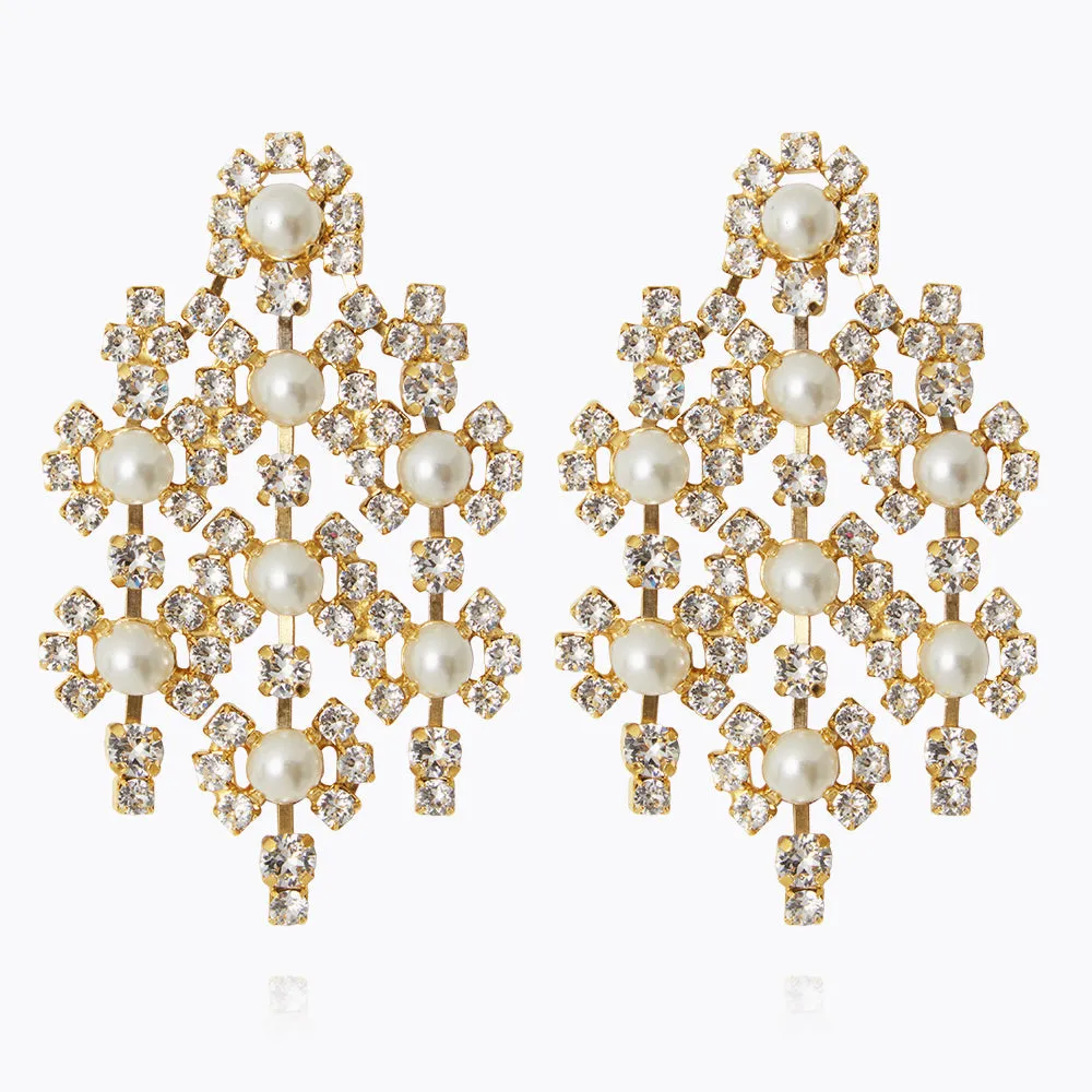 My Soulmate Earrings / Pearl   Crystal Caroline Svedbom