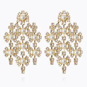 My Soulmate Earrings / Pearl   Crystal Caroline Svedbom
