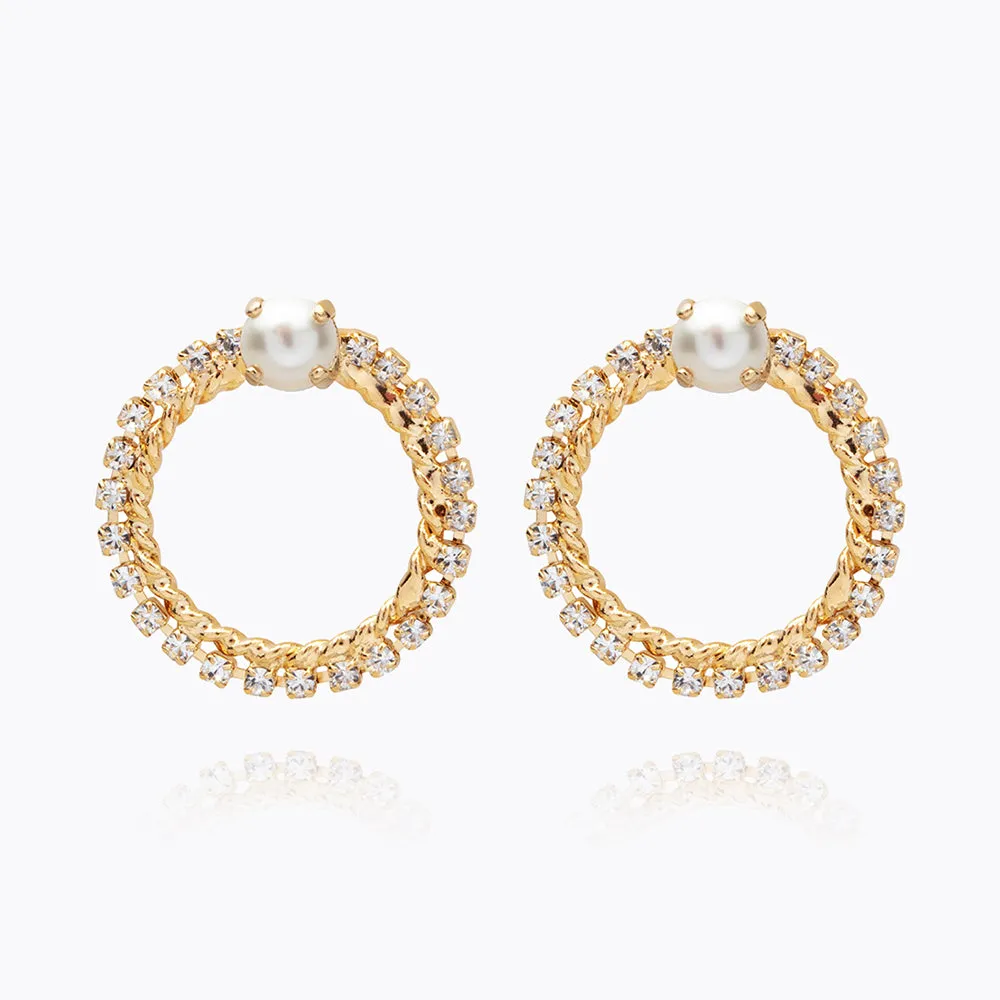 One Love Earring / Pearl   Crystal Caroline Svedbom