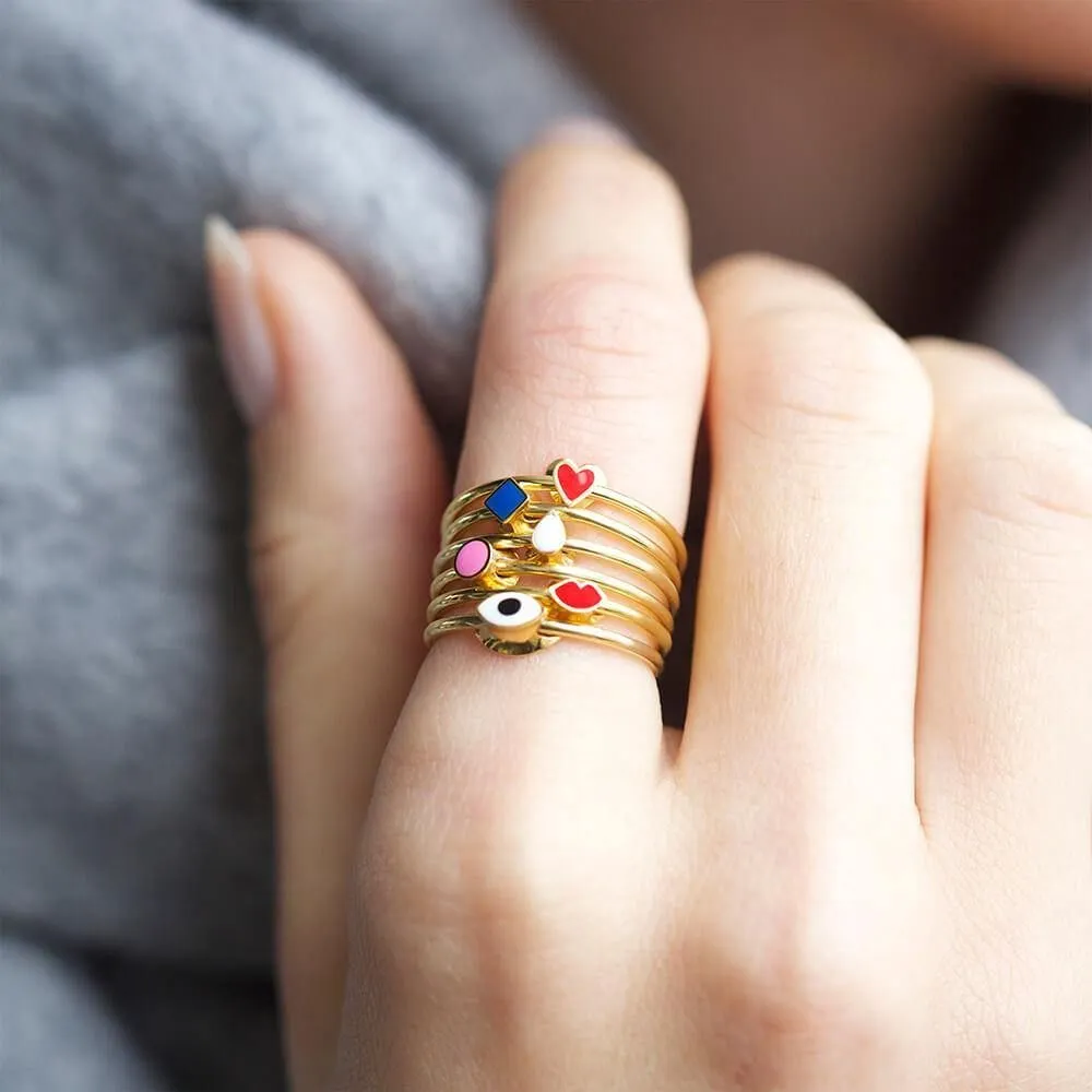 Orbit Infinity Cube Gold Plated Ring
