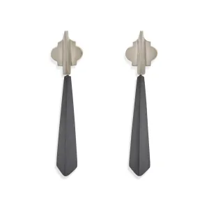 Oxidised Drop Cathedral Earrings Pieces of Eight