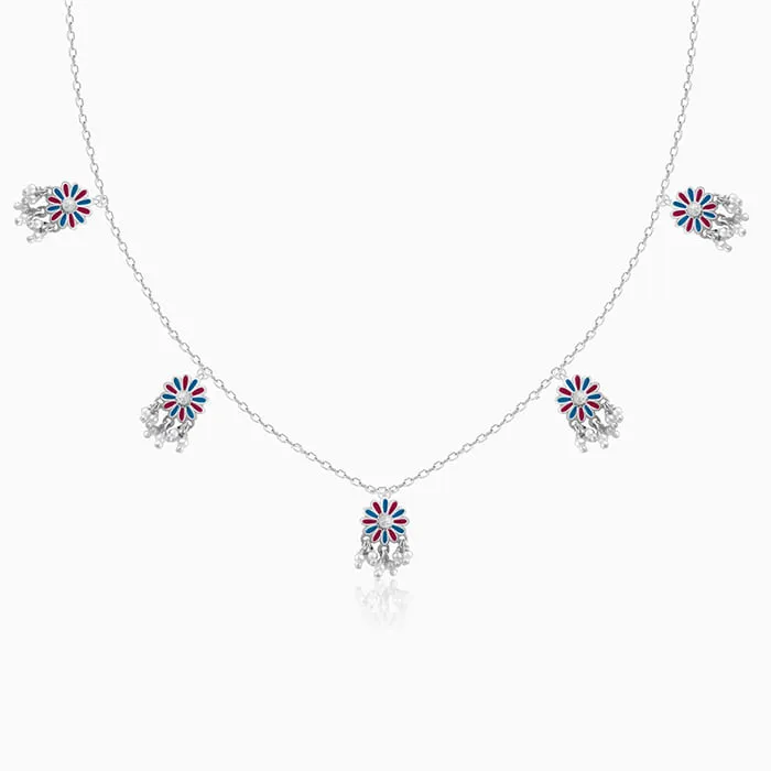 Oxidised Silver Millefleur Necklace Giva