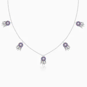 Oxidised Silver Millefleur Necklace Giva
