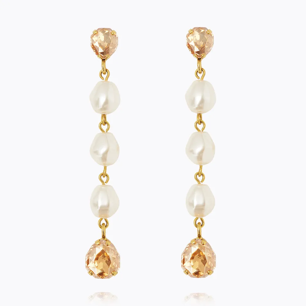 Paloma Earrings / Pearl   Golden Shadow Caroline Svedbom