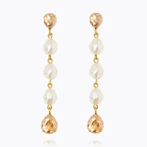 Paloma Earrings / Pearl   Golden Shadow Caroline Svedbom