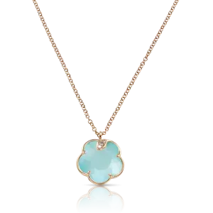 Pasquale Bruni Petit Joli 18ct Rose Gold Diamond Sea Moon Gem Necklace