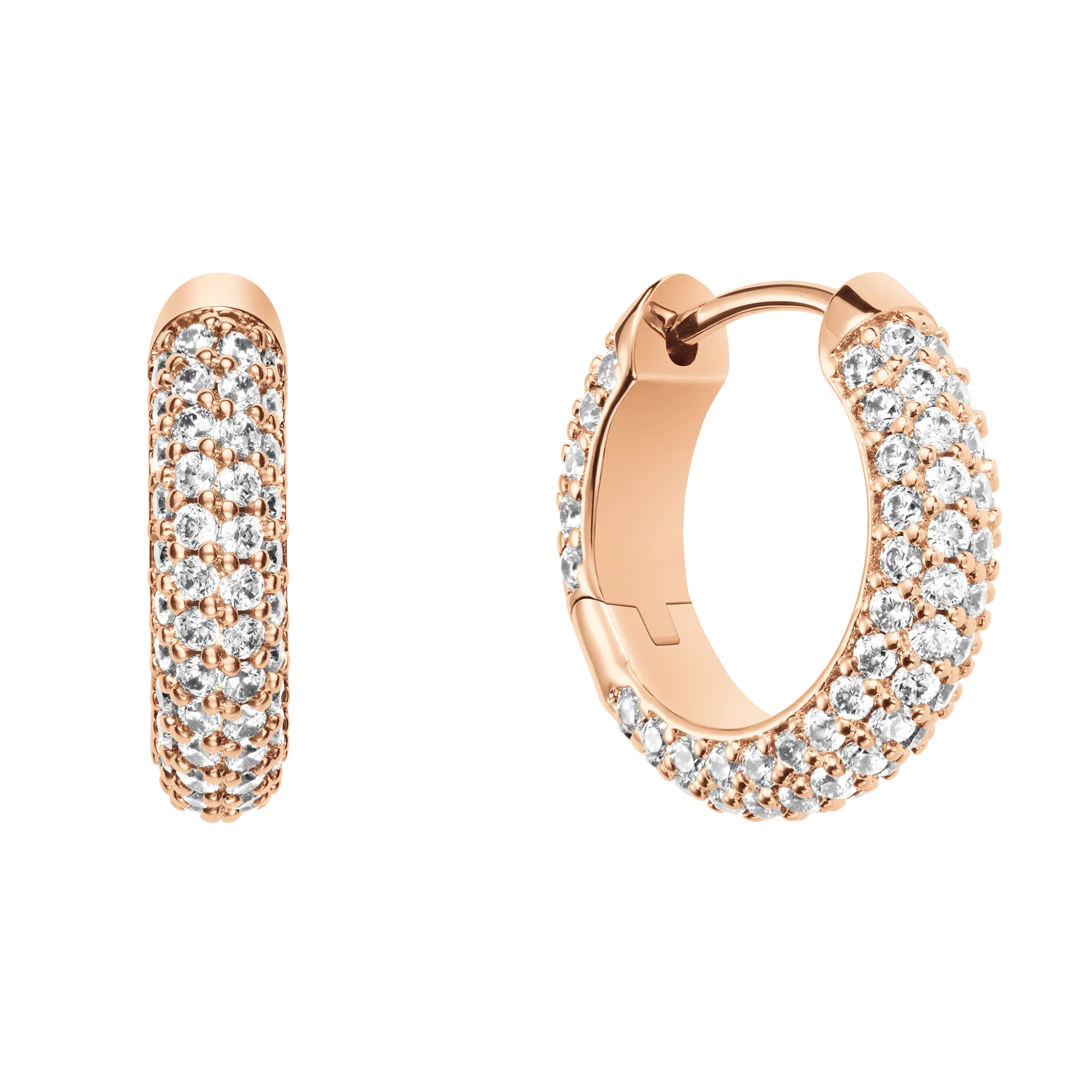 Pavé Crystal Earrings Rose Gold Daniel Wellington
