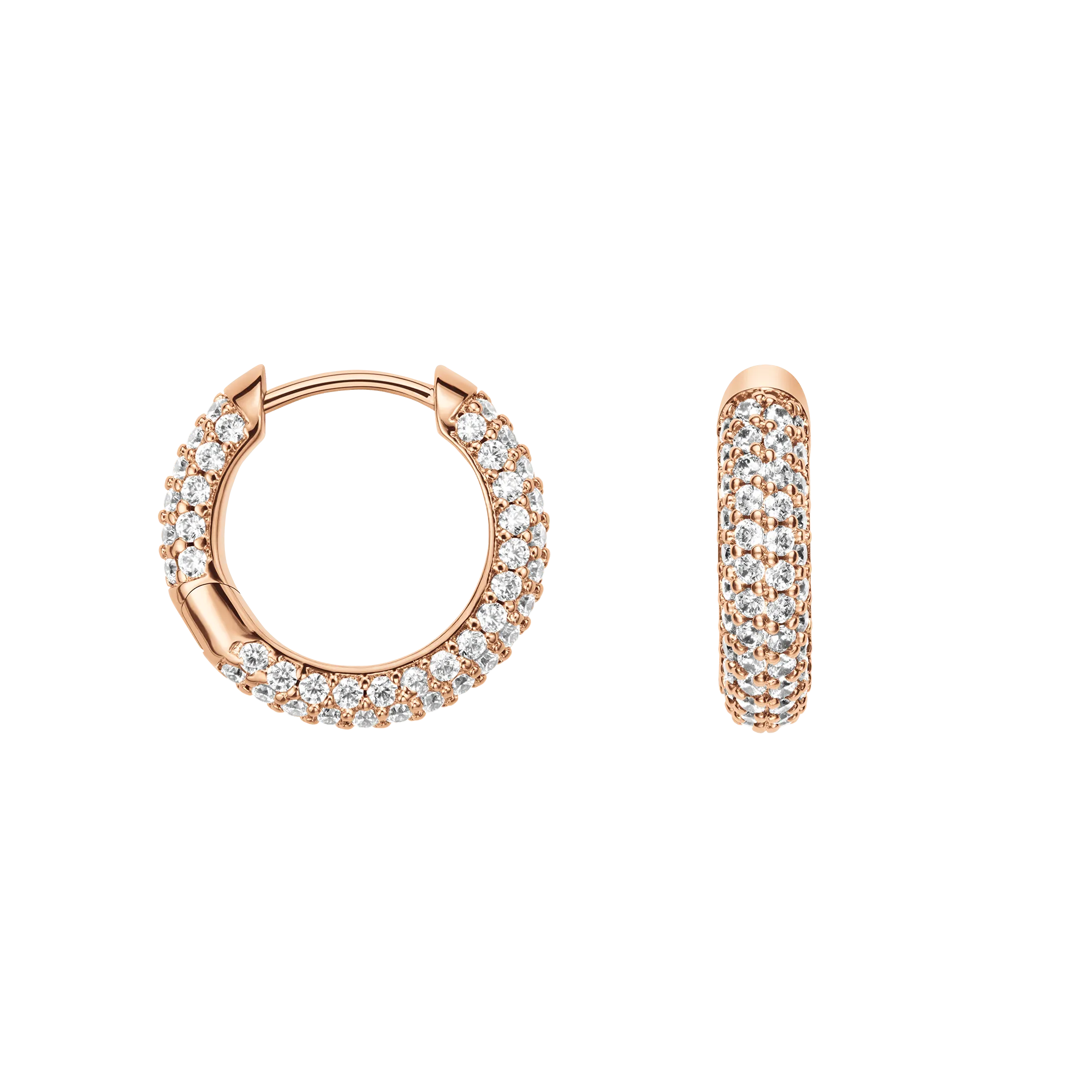 Pavé Crystal Earrings Rose Gold Daniel Wellington