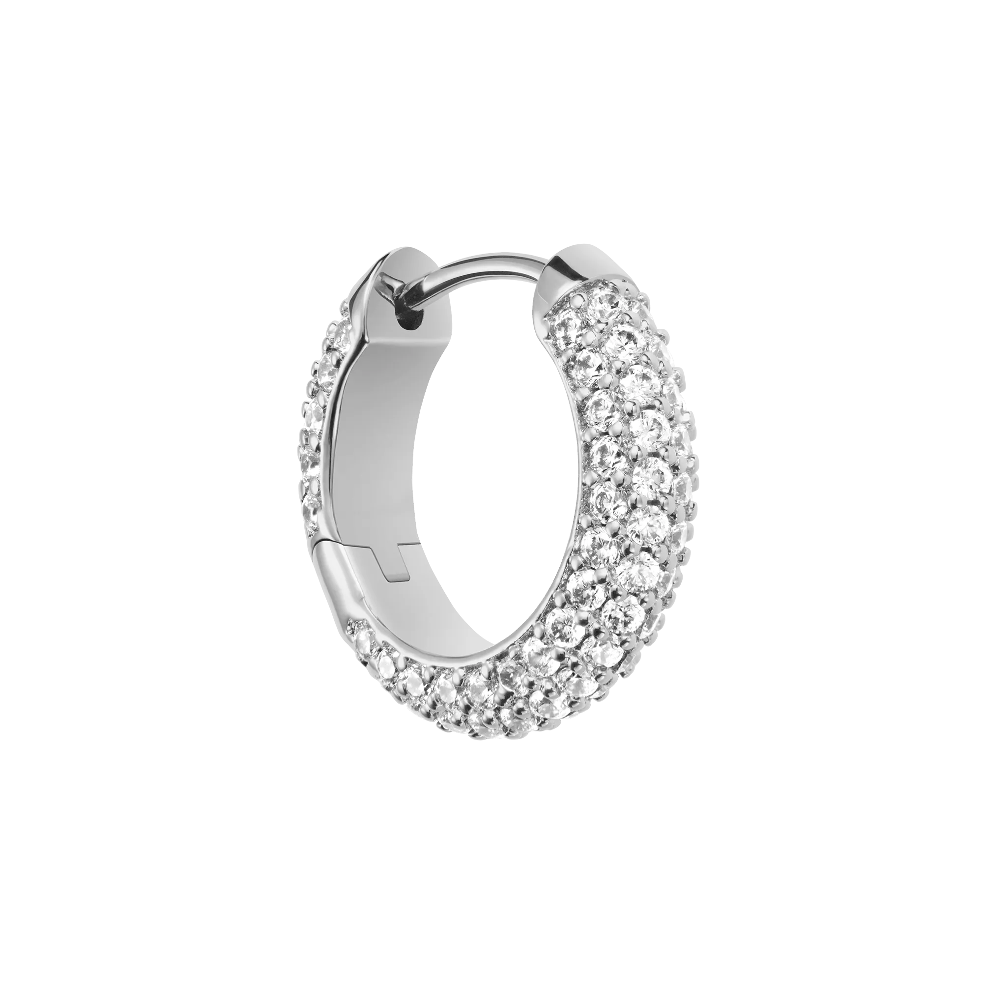 Pavé Crystal Earrings Silver Daniel Wellington