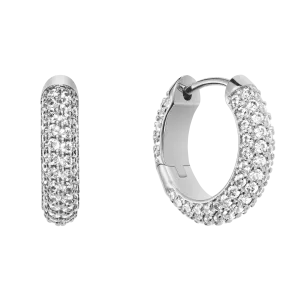 Pavé Crystal Earrings Silver Daniel Wellington
