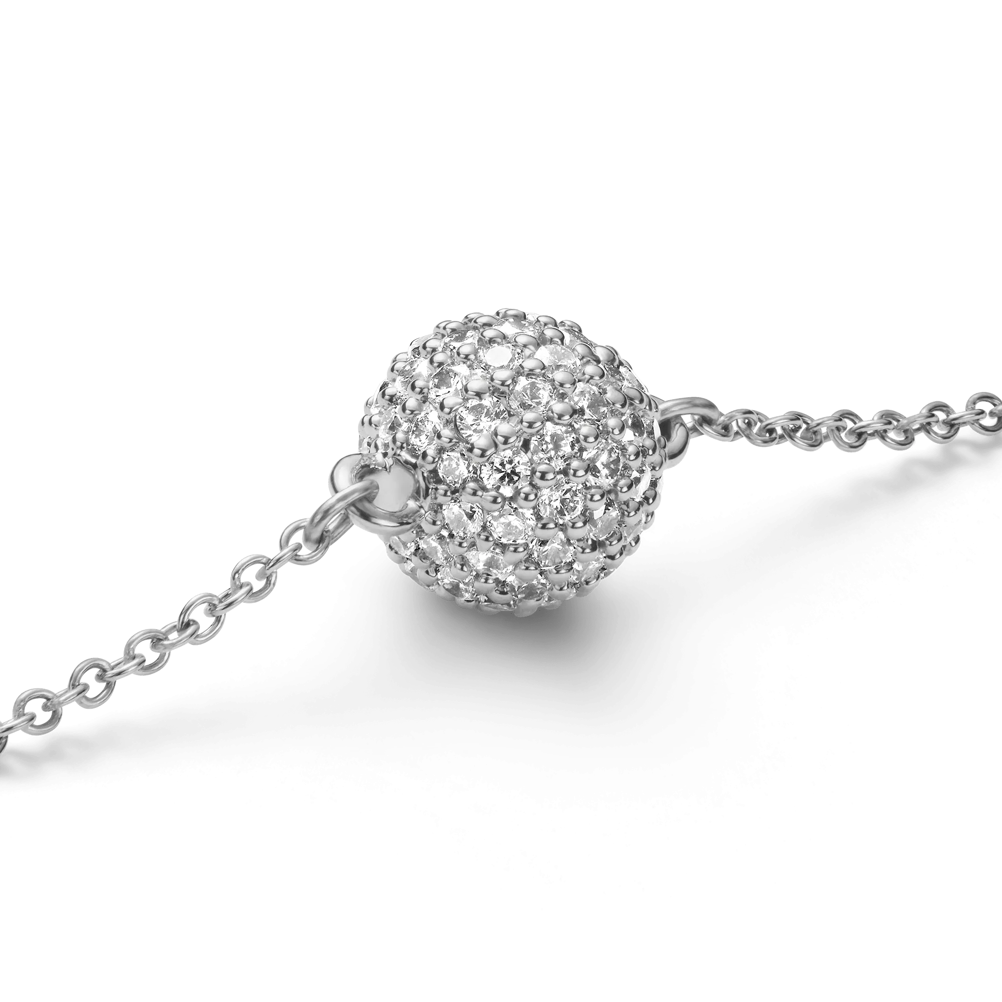 Pavé Crystal Pendant Bracelet Silver Daniel Wellington
