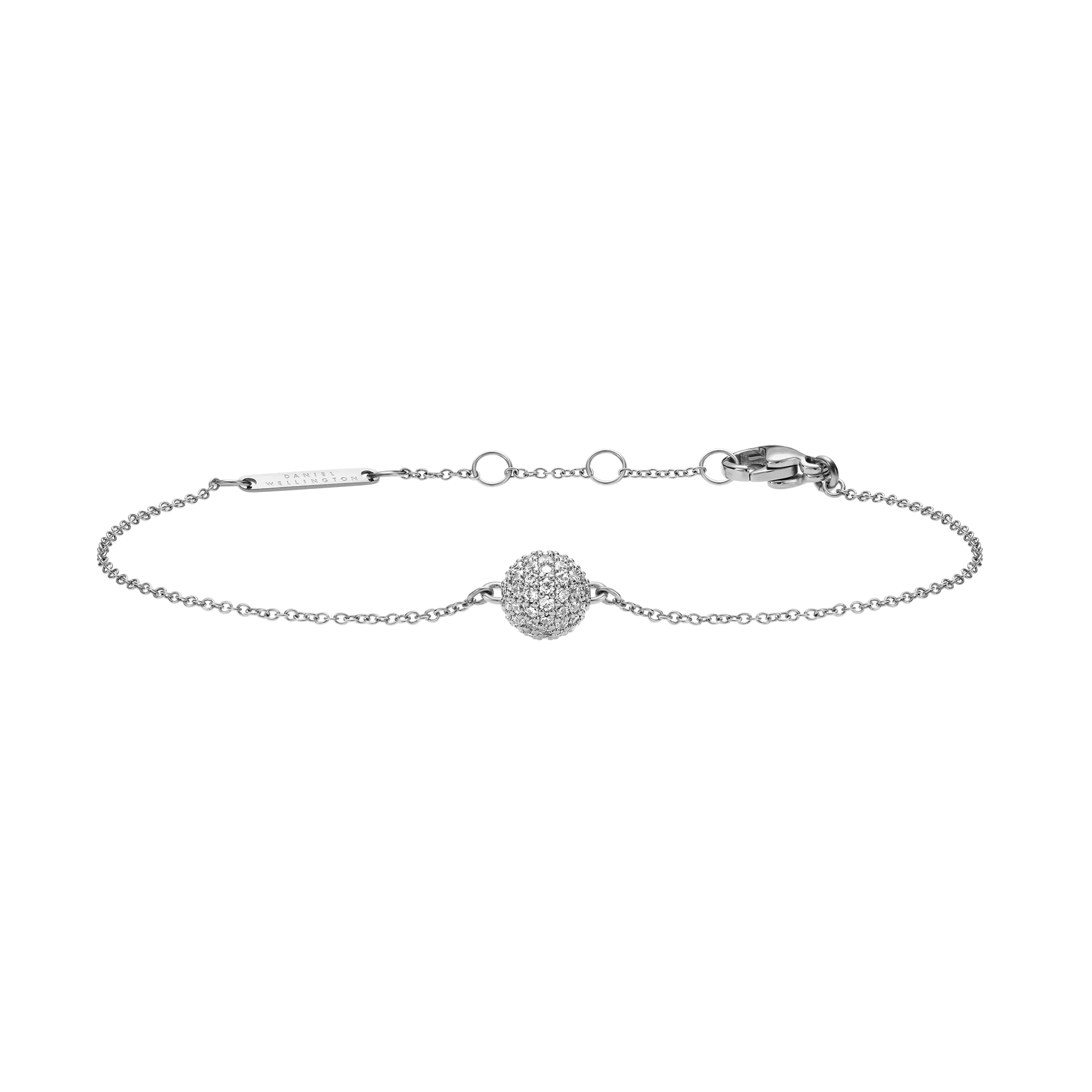 Pavé Crystal Pendant Bracelet Silver Daniel Wellington